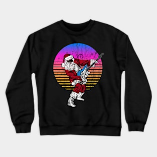 Santa playing guitar Crewneck Sweatshirt